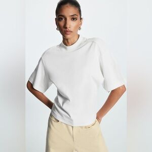☑️NWT COS BOXY-FIT MOCK-NECK T-SHIRT SZ M